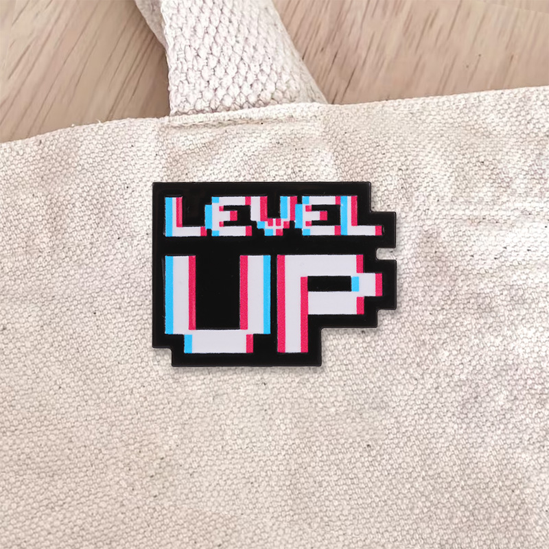 Retro Gaming Achievements - Level Up Pixel Art Glitch Etkisi