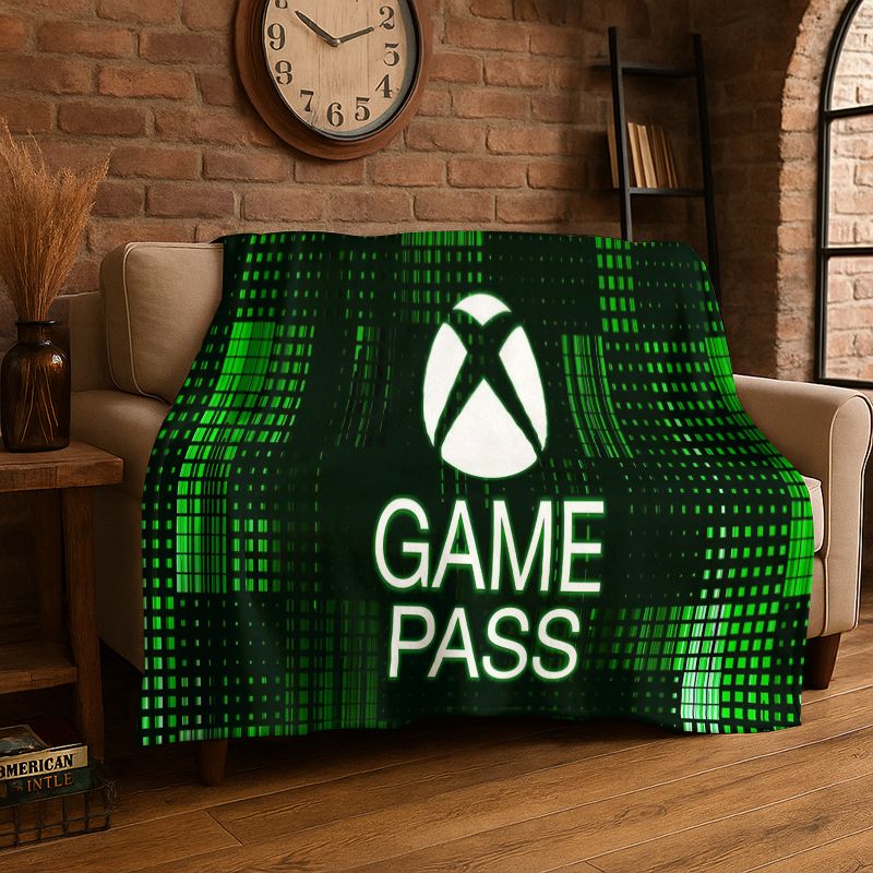 Retro Gaming Xbox - Retro Xbox Gaming Gamer Logo Flanel