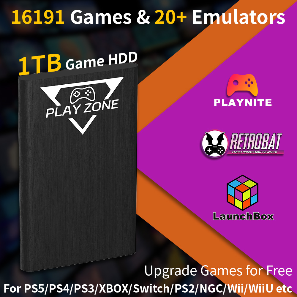 Retro Gaming Xbox - Play Zone 1TB Taşınabilir Oyun Diski