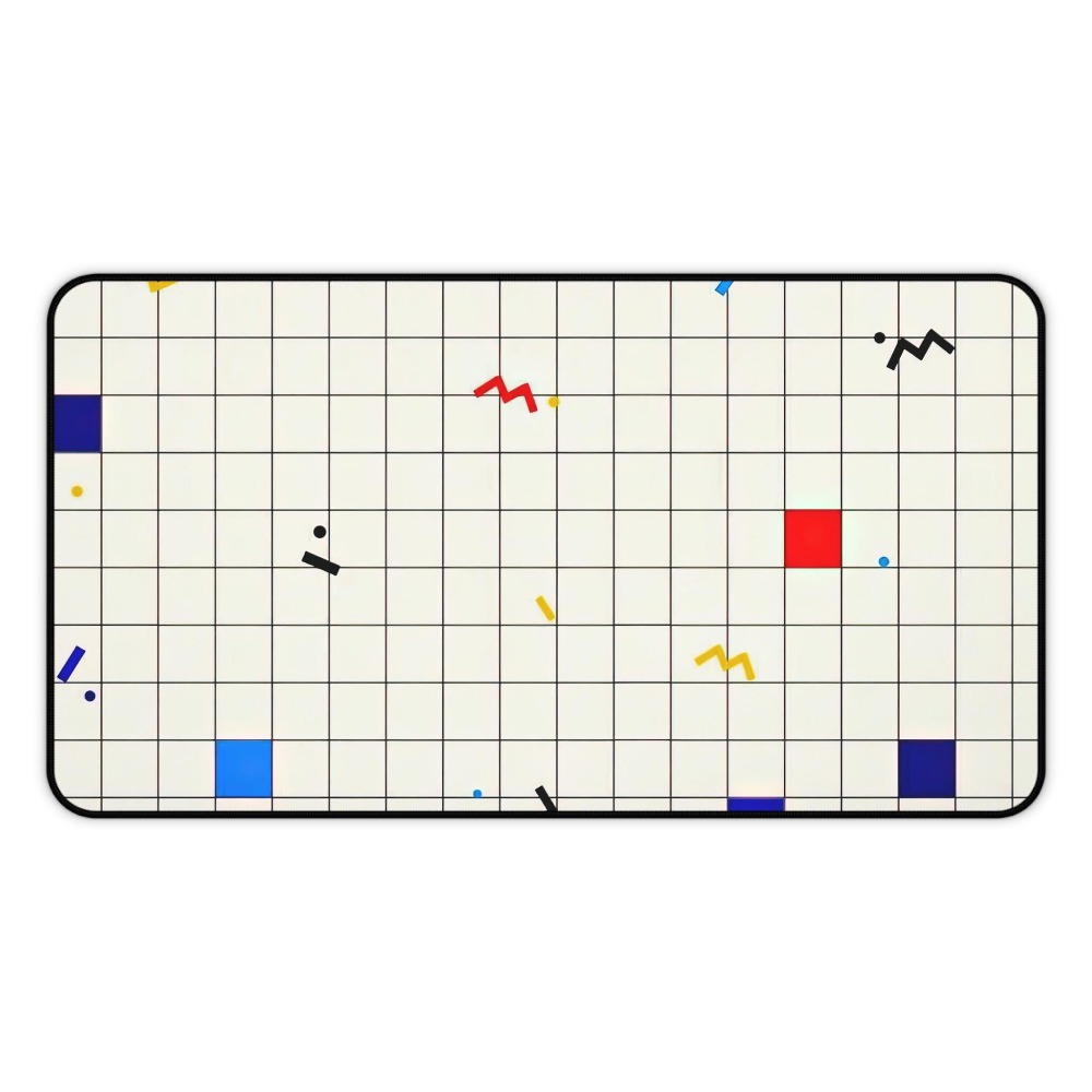 Retro Gaming Style - Retro Geometrik Izgara Masa Örtüsü Mouse