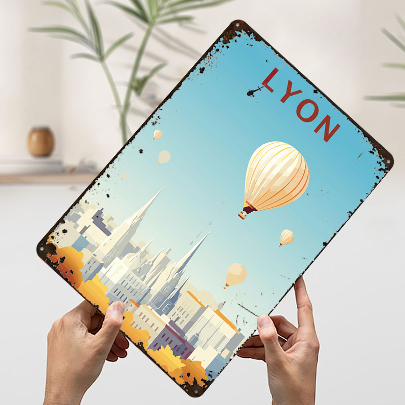 Lyon'a Seyahat Baskılı Poster  - Retro Gaming Lyon incelemesi ve fiyatı