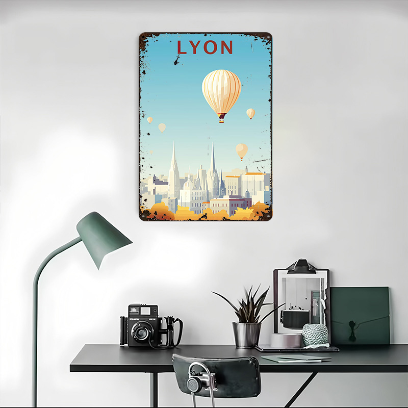 Lyon'a Seyahat Baskılı Poster  - Retro Gaming Lyon incelemesi ve fiyatı