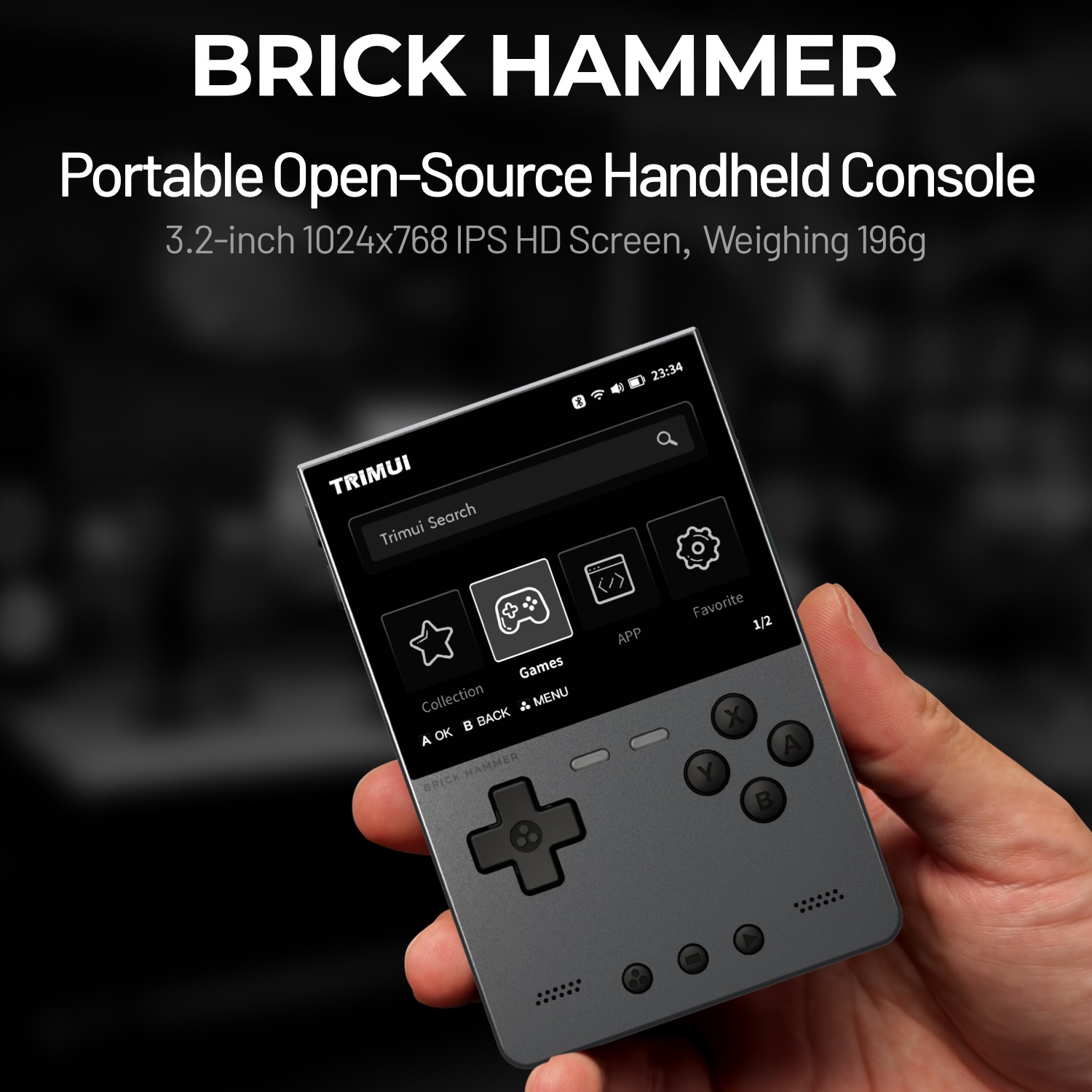 TRIMUI BRICK HAMMER Retro El O - Retro Gaming Device Handheld incelemesi ve fiyatı
